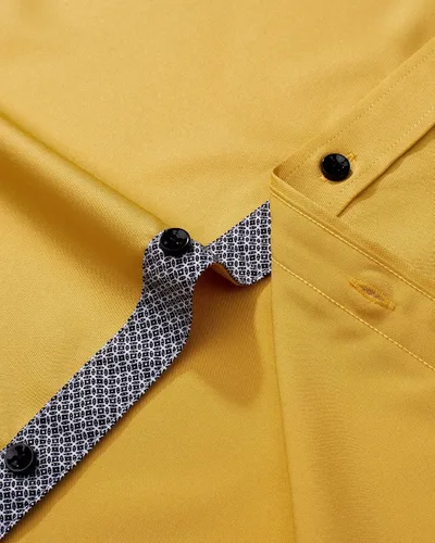 Vista 5 de JVer - Camisa de vestir para hombre informal manga larga no se arruga ajuste regular elástica con botones