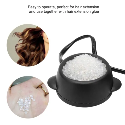 Vista 12 de Mini olla caliente de temperatura constante, pegamento para extensión de cabello, olla de fusión ligera y portátil, peluca de calor, estufa