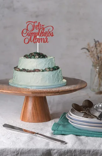 Vista 7 de Decoración para tartas con texto en inglés «Happy Birthday» en español «Mom Happy Birthday», «Best Mom Ever», «Happy Mom», «Happy Mom», «Happy Mom»