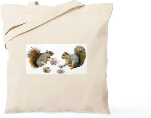 Vista 19 de CafePress Bolsa de compras de lona beige natural reutilizable para rehabilitación de ardillas