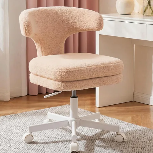 Vista 13 de GTPLAYER Swivel Office Desk Chair with Wheels, Adjustable Height Vanity Chair with Back Support, Comfy Rolling Stool for Home Office, Bedroom &