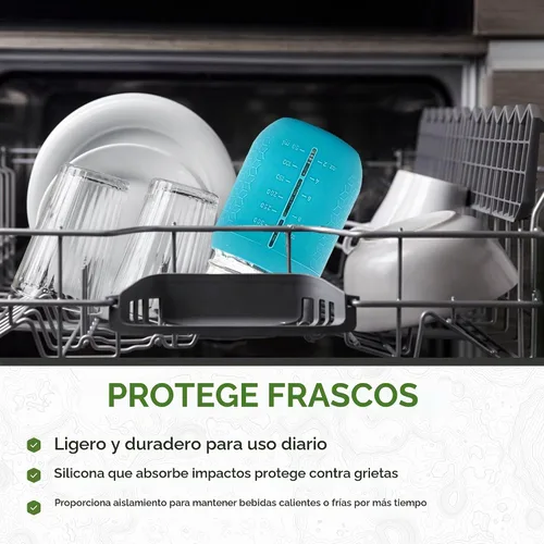 Vista 7 de Mason Jar - Funda de silicona, boca regular de 16 onzas, otoño e