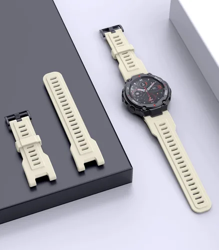 Vista 7 de MoKo Correa de reloj compatible con Amazfit T-Rex/T-Rex Pro Smartwatch, correa deportiva de repuesto de silicona suave, pulsera transpirable