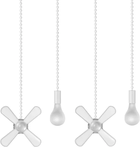 Vista 3 de EIFHYT Cadena de tracción de ventilador de techo de 12 pulgadas con bombilla decorativa esmerilada de 0.12 pulgadas y cadenas extensoras de cable