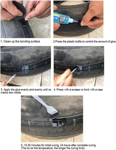 Vista 2 de Naysku Pegamento de goma – Pasta negra instantánea a prueba de calor súper pegamento – Adhesivo de goma, accesorios impermeables herramientas