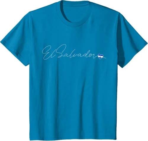 Vista 51 de Camiseta Simple Love El Salvadoreño con diseño de corazón en El Salvador