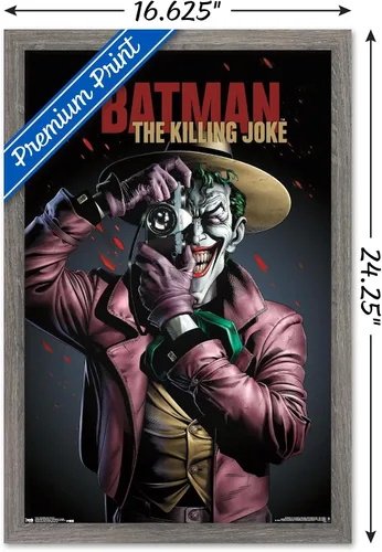 Vista 3 de Trends International DC Comics Movie - Póster de pared de arte clave, 14.725 x 22.375 pulgadas, versión enmarcada de madera de granero Versión