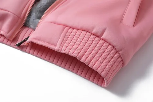 Vista 4 de JiangWu Abrigo con capucha y forro polar para mujer, chaqueta cálida gruesa para invierno