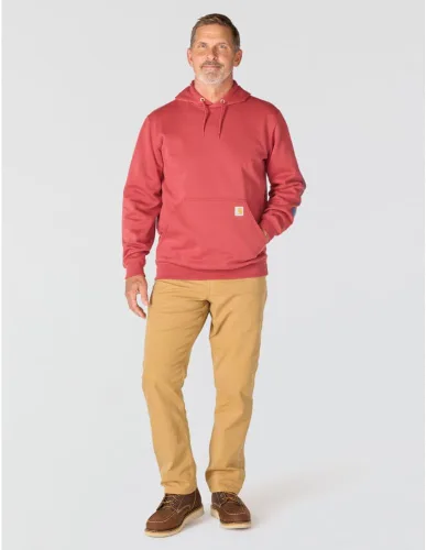 Vista 4 de Carhartt Sudadera de ajuste holgado para hombre con logotipo en la manga, de peso medio, gráfica, liquidación Terreno ámbar