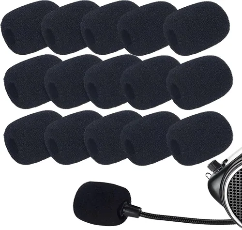 Vista 7 de Cubiertas de Espuma para Micrófono de Auriculares, Protector de Viento de Espuma Esponjosa para Micrófono de Solapa de Auriculares, Mini Cubierta