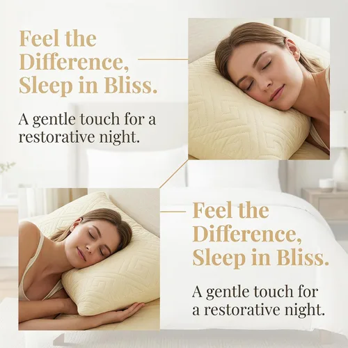 Vista 3 de Breathable Standard-Size Envelope-Style Pillow Protector Beige