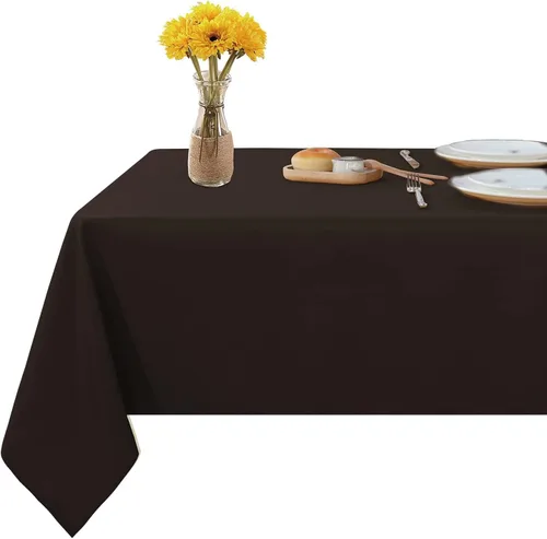 Vista 10 de Mantel rectangular – Mantel decorativo para banquetes, cocinas de fiesta, comedor, 400 hilos y 100% algodón centro y mantel de té, paquete de 5