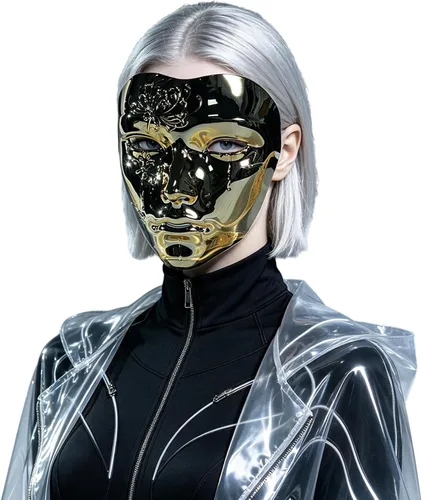 Vista 8 de Oyolan Shining Cyborg Full Face Mask Venetian Party Mask