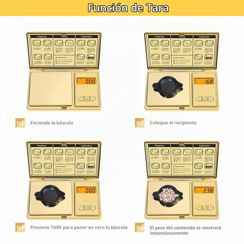Vista 4 de GRAM PRES - Báscula digital de bolsillo de 10.58 oz/0.00 oz de precisión
