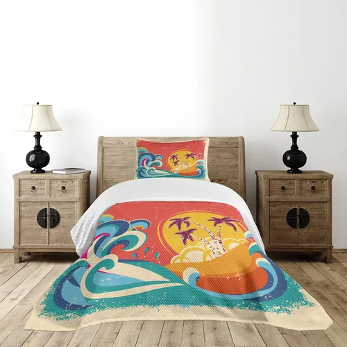 Vista 2 de Lunarable - Colcha multicolor disponible en diferentes tamaños y con diferentes estampados