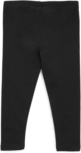 Vista 2 de GUESS Leggings de punto elástico orgánico con logotipo vertical para niña