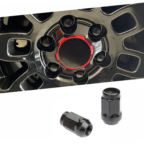 Vista 2 de 20 tuercas hexagonales negras de 1/2 a 20 pulgadas compatibles con ruedas Jeep Ford-Dodge Lincoln de 5 lengüetas, tuercas de 1/2 pulgada de altura