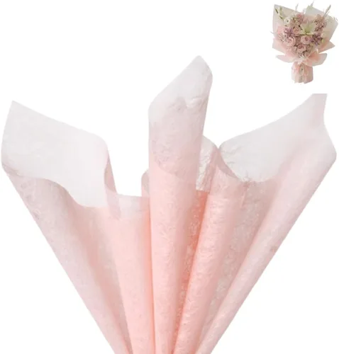 Vista 9 de BBJ WRAPS Papel de flores de algodón coreano, no tejido, impermeable, para ramo floral, papel de seda para suministros de floristería, 22.8 x 22.8