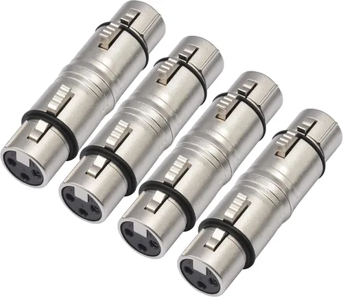 Vista 7 de Adaptador de acoplador XLR hembra a hembra de 3 pines conector XLR para cables de audio o sistemas PA 2 unids