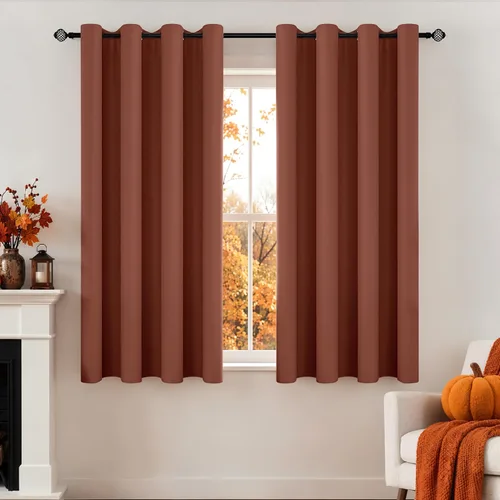 Vista 55 de MIULEE Cortinas opacas para dormitorio o sala de estar, juego de 2 paneles de cortina para ventana con aislamiento térmico y bloqueo de luz