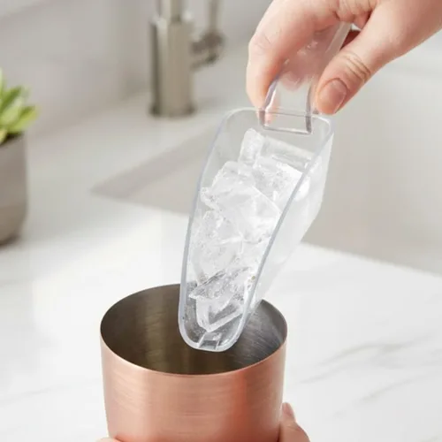 Vista 2 de Soro Essentials - Juego de 2 cucharas de hielo de policarbonato de 6 onzas de color transparente - Cucharas para palas de hielo, cucharas de cocina