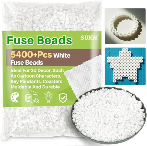 Vista 8 de Sukh 5400+ Piezas Cuentas Fusibles - Kit de Cuentas Fusibles Melty a Granel Cuentas de Hierro para Manualidades de Niños, Ideal para Niños y Niñas
