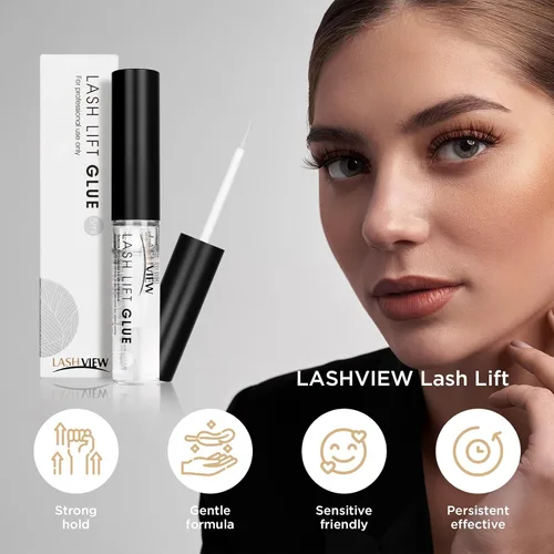 Vista 7 de LASHVIEW Pegamento para levantar pestañas, 2 unidades, adhesivo permanente para pestañas, sin irritación e inodoro, 0.2 fl oz*2