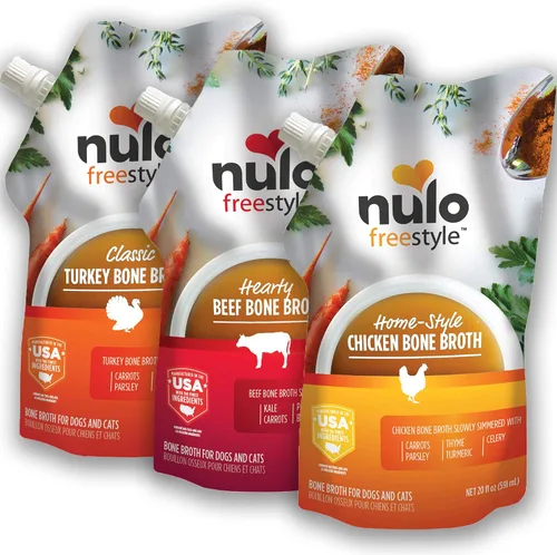 Vista 10 de Nulo Freestyle Caldo de Hueso, Complemento Premium para Comida de Perros y Gatos, con Colágeno y Sulfato de Condroitina para Ayudar a Mejorar