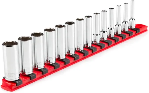 Vista 8 de TEKTON Juego de llaves de vaso de 6 puntos de 1/4 pulgadas, 11 piezas