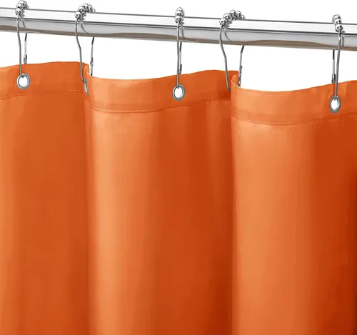 Vista 9 de Gibelle Cortina de ducha pequeña de 36 x 72 pulgadas, forro de cortina de ducha beige, forro de ducha de tela impermeable lavable para baño, lavable