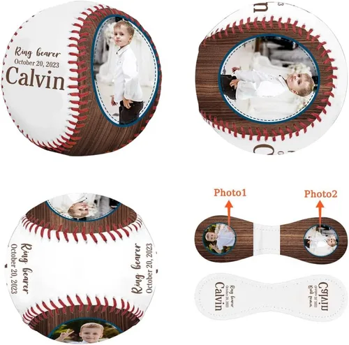 Vista 9 de SLML Día del Padre de béisbol personalizado Foto personalizada y nombre del Día del Padre Interés Impreso Imagen de Béisbol Regalos para papá