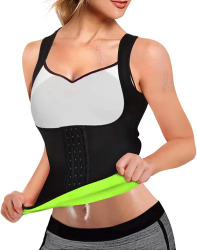 Vista 2 de Rolewpy - Corsé para mujer modelador de figura para entrenamiento deportivo que hacer sudar como en un sauna hecho de neopreno para perder