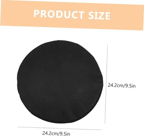 Vista 2 de HOMSFOU - 2 cojines plegables portátiles negros para taburetes