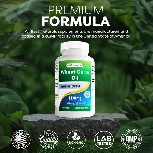 Vista 5 de Best Naturals Aceite de germen de trigo 1130 mg 120 cápsulas blandas (paquete de 2)