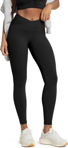 Vista 9 de ODODOS Leggings Suaves como Mantequilla de Cintura Cruzada con Bolsillos para Mujeres, ODCLOUD Pantalones de Yoga Lounge Cruzados de 25" / 28