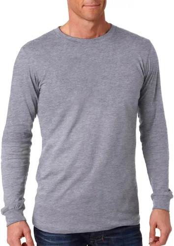 Vista 130 de Canvas Filmore 3501 - Camiseta de 4.2 onzas para hombre manga larga (1) Ceniza + (1) Jaspeado atlético