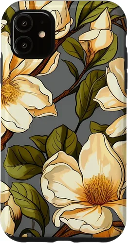 Vista 8 de Botanical Garden Magnolia Flower Case for iPhone 17
