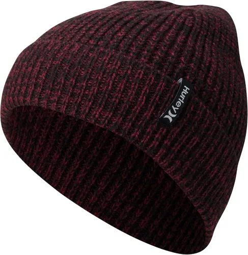 Vista 3 de Hurley Gorro con puños para hombre, clásico de peso medio, suelto, de invierno, para hombre