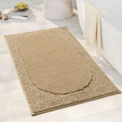 Vista 29 de DEXDE - Alfombra antideslizante para baño, ducha, 24 x 16 pulgadas, color beige