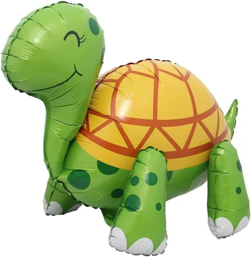 Vista 9 de Globos 4D para caminar con temática de animales de aluminio, león, panda, alpaca, ballon, selva, bosque, zoológico, suministros para fiesta