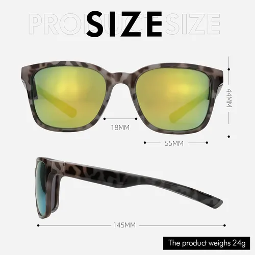 Vista 2 de ZENOTTIC Gafas de sol polarizadas para hombre, protección UV400, gafas de sol cuadradas
