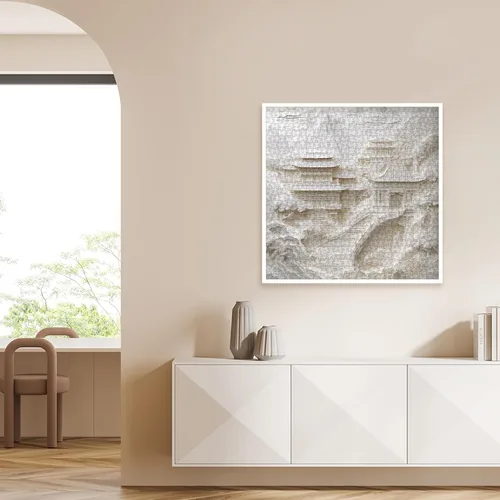 Vista 6 de Rompecabezas de papel de paisaje blanco 3D para adultos 1000 Still Pavilion