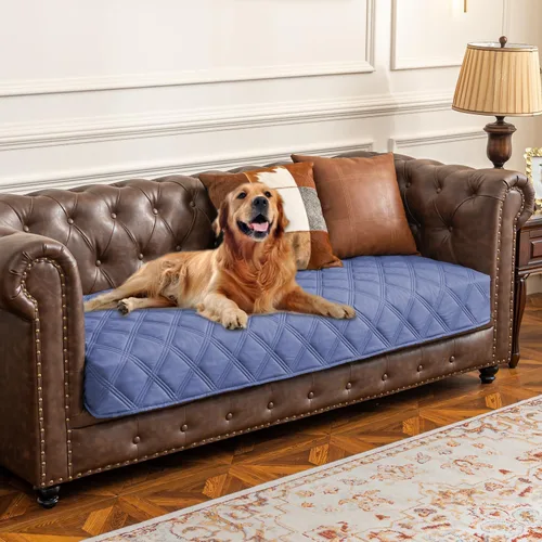 Vista 32 de Ameritex Funda impermeable para cama de perro, manta para mascotas con parte trasera antideslizante para muebles, cama, sofá