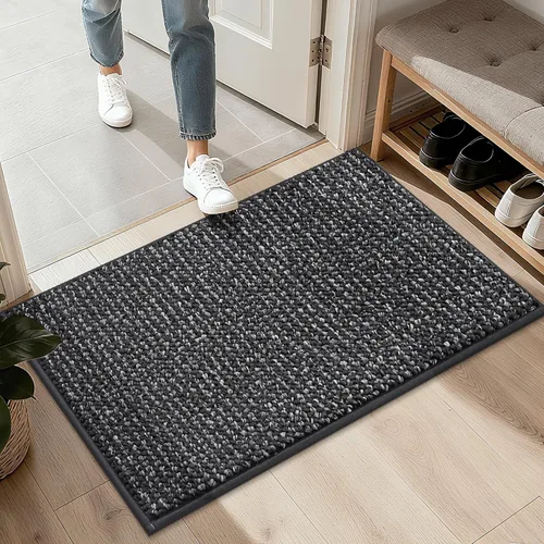 Vista 22 de BEQHAUSE Alfombra de Entrada de 20"x32" Tapete Interior para Puerta Antideslizante Lavable, Alfombras de Pasillo Absorbentes y Resistentes a Manchas