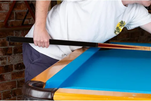 Vista 7 de Elite ELBKRS Break Pool Cue - Arce Birdseye, chapas negras y puntos de palisandro