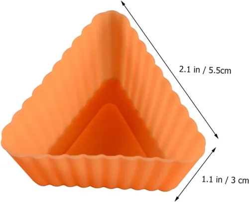 Vista 2 de Ciieeo 20 piezas de taza triangular para muffins, tazas de postre, moldes de pastelería, moldes para magdalenas, moldes para hornear bricolaje