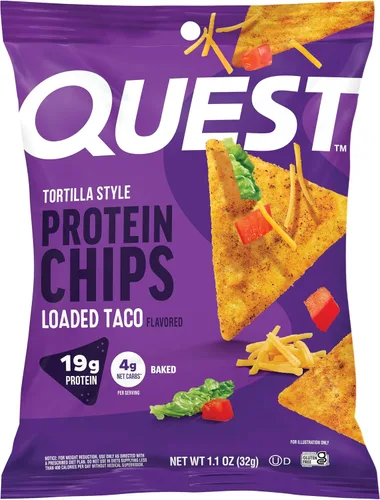 Vista 17 de Quest Nutrition Chips de proteína, barbacoa, 0.78 oz de proteína, 0.11 oz de carbohidratos netos, 130 cals, bolsa de 1.1 onzas, 1 unidad, alto