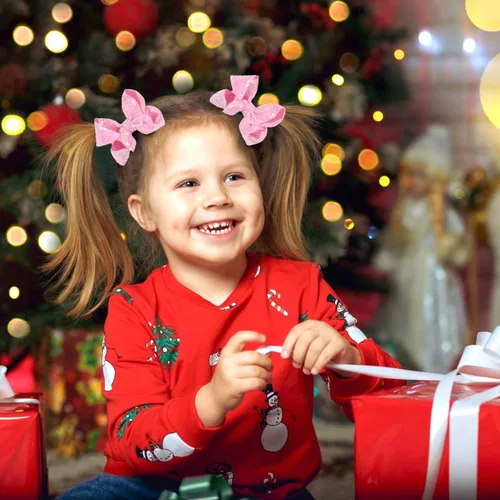 Vista 6 de Lazos para el cabello de lentejuelas, 4 lazos con purpurina brillante con pinza para el pelo de cocodrilo para niñas pequeñas, niños y adolescentes