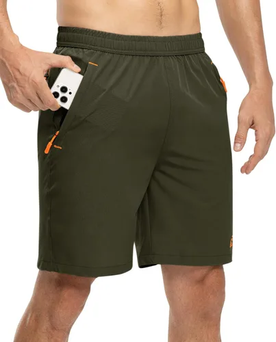 Vista 3 de TBMPOY Pantalones cortos de senderismo para hombre de 7 pulgadas, de secado rápido, atléticos, gimnasio, deportes al aire libre, entrenamiento