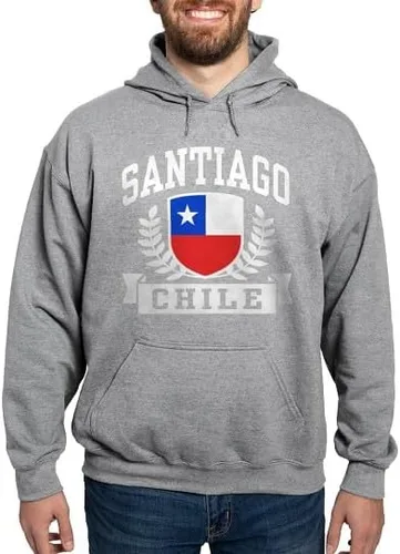 Vista 4 de CafePress Santiago Chile Hoodie (Dark) Men's Hooded Sweatshirt Black